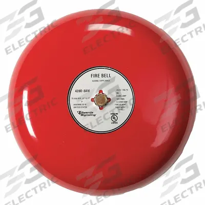 EDWARDS SIGNALING Fire Bell: 120V AC, Bell Sound, Red, Bell, 3 3/8 in Overall Dp - Fire Alarm Bells