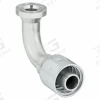 PARKER Hydraulic Flange Fitting: 1 1/4 in Hydraulic Hose I.D., 1 1/4 in Hydraulic Flange Size, Steel (MPN 11943-20-20). Key specifications — attr95970: 90° Elbow; attr95968: Steel; attr98911: PARKER.