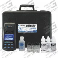 LAMOTTE Colorimeter: Chlorine, 10 nm Wavelengths, 0.01 ppm, 2% Accuracy, 2 Range - Max (ppm), LED (MPN 3240-LI). Key specifications — Resolution: 0.01 ppm; Light Source: LED; Brand: LAMOTTE; Includes: Carrying Case; Display Type: Digital; Test Parameters: Chlorine.