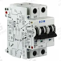 EATON Auxiliary Contact: Auxiliary Contact, 2 A Amps, FAZ Circuit Breakers, 250V AC (MPN FAZ-XHIN11). Key specifications — Accessory Type: Auxiliary Contact; For Use With: FAZ Circuit Breakers; Voltage: 250V AC; Includes: Auxiliary Contact; Brand: EATON.