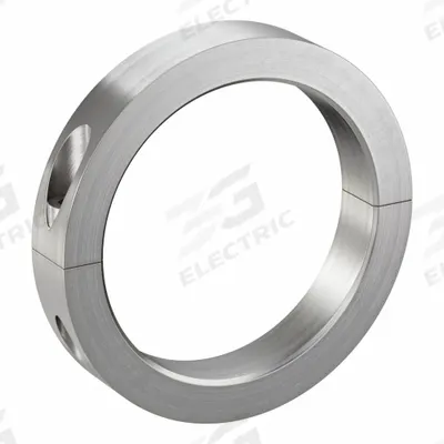 CLIMAX METAL PRODUCTS Shaft Collar: 2-Piece, Inch, Round, Clamp-On, 3 15/16 in Bore Dia - Stainless Steel Recessed-Screw Shaft Collars