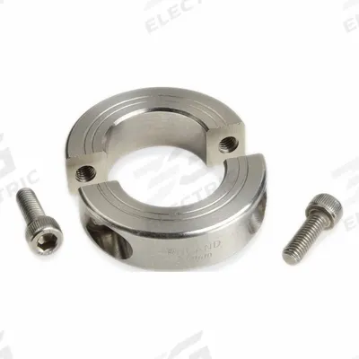 RULAND MANUFACTURING Shaft Collar: 2-Piece, Metric with Inch Bore, Round, Clamp-On - Stainless Steel Shaft Collars