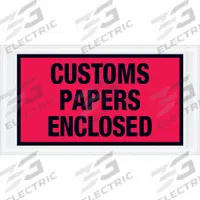 APPROVED VENDOR Packing List Envelopes: 10 in x 5 1/2 in, Customs Papers Enclosed, Red, 1,000 PK (MPN PL447). Key specifications — Color: Red; Message Location: Centered; Opening Location: Side Loading; Message: Customs Papers Enclosed; Brand: APPROVED VENDOR.
