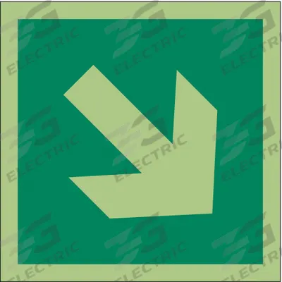 IMO (International Maritime Organization) Safety Sign: Vinyl, Adhesive Sign Mounting - Square Arrow Symbol Signs