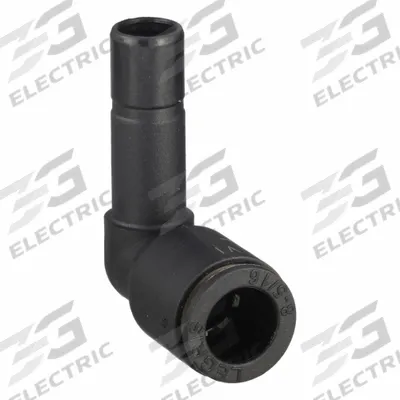LEGRIS Push-Fit Elbow Fitting: 3/8 in OD x 3/8 in OD Size, Push-to-Connect x Push-to-Connect - Nylon & Nickel-Plated Brass Tube Fittings