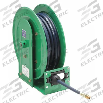 SPEEDAIRE Spring Return Hose Reel: 25 ft (1/4 in I.D.), 1/4 in MNPT, 300 psi Max Op Pressure - Standard Air or Water Spring-Return Hose Reels