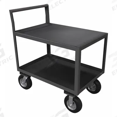APPROVED VENDOR Metal Shelf Cart: 1,200 lb, 67 in L x 31 in W x 36 in H Overall Dim - Low-Profile Instrument Carts with Lipped & Flush Metal Shelves