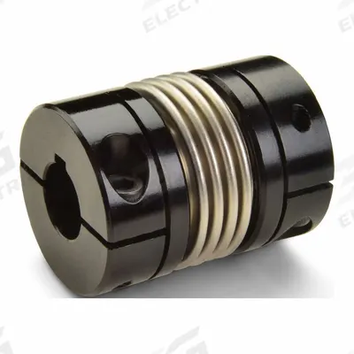 RULAND MANUFACTURING Bellows Coupling: 1 1/2 in Bore Dia 1, 1 1/2 in Bore Dia 2, Aluminum - Clamp-On Bellows Shaft Couplings for Keyed Shafts
