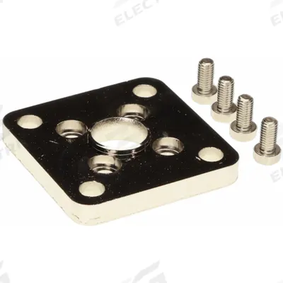 SMC Flange Bracket: Flange Mount Type, Fits 32 mm Bore Dia, Aluminum - Flange Plates