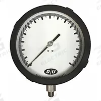 DURO Industrial Compound Gauge: Back Flange, 0 psi to 100 psi, 6 in Dial, 1/4 in NPT Male, Bottom, 4 (MPN 6.2022413E7). Key specifications — Accuracy: ±0.5%; Brand: DURO; Vibration Resistance Properties: None; Gauge Wetted Parts: Stainless Steel.
