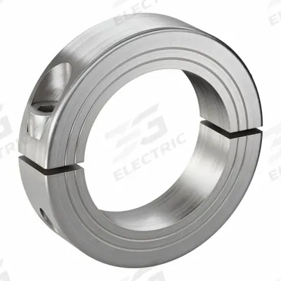 RULAND MANUFACTURING Shaft Collar: 2-Piece, Metric, Round, Clamp-On, 40 mm Bore Dia - Stainless Steel Shaft Collars