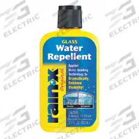 RAINX Glass Treatment: Ready to Use - Premixed, Windshield Treatment, Water Repellent, Bottle, Clear (MPN 800002242W). Key specifications — Container Type: Bottle; Color: Clear; Product Form: Liquid; Series: Original; Recommended Dilution: Ready to Use; Product Type: Windshield Treatment; Brand: RAINX.