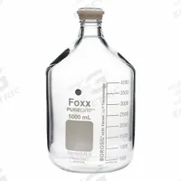 FOXX LIFE SCIENCES Glass Media, BOD, & Specialty Lab Bottles - Glass Lab Media Bottles: 10 L, GL45 (MPN 1501038-FLS). Key specifications — Closure Type: Screw-On; Mouth Size: Wide; Screw Closure Size: GL45; Brand: FOXX LIFE SCIENCES; Body Color: Colorless.