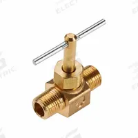 PARKER Needle Valve: Inline Valve Body, Brass, Screw-In Bonnet, 1/8 in Pipe Size, MIP x MIP, Male (MPN NV107P-2). Key specifications — For Media: Water; Standards: ISO 9001; Brand: PARKER; Valve Series: NV; Connection Gender - Side 2: Male; Connection Gender - Side 1: Male; Connection Type - Side 1: IPS; Connection Type - Side 2: IPS.