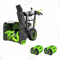 EGO Cordless Walk-Behind Snow Blower Kit: 200° Chute Turning Radius, Cordless, Remote, 10.0 Ah (MPN SNT2416). Key specifications — Battery Capacity: 10.0 Ah; Speed Settings: Variable; Includes: Dual Port Charger; Brand: EGO.