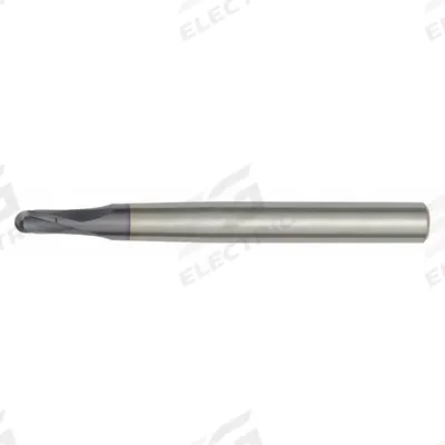 WIDIA HANITA Ball End Mill: Carbide, TiAlN Coated, 2 Flute, 1 mm Mill Dia, 1 mm LOC - Carbide Ball End Mills for Hardened Materials