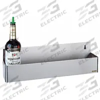 SAN JAMAR Speed Rail: 42 1/4 in Overall Lg, 1 Tiers, 10 Bottles Held, Hang-On, Stainless Steel (MPN B5542). Key specifications — Manufacturer Part Number: B5542; Color: Silver; Material: Stainless Steel; Brand: SAN JAMAR; Product Type: Speed Rail.