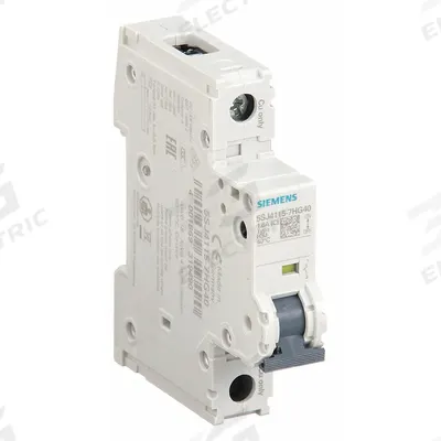 Siemens Miniature Circuit Breaker: 1.6 A Amps, 60V DC, 14kA at 240V AC, Screw Clamp - C-Curve, 1-Pole UL489 DIN Rail-Mount Miniature Circuit Breakers