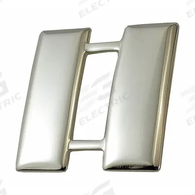 HEROS PRIDE Metal Rank Insignia: Capt. Bars - Smooth, 1 in, Silver, Metal, Rank Insignia - Metallic Insignia