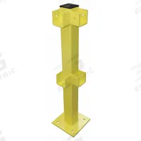 APPROVED VENDOR Corner Post: 4 in Post Wd, Corner, 4 in Post Dp, 2 Rail Levels, Rubber Caps, Steel (MPN 22DN06). Key specifications — Includes Mounting Hardware: Mount Hardware Not Included; Color: Yellow; Material: Steel; Finish: Powder Coated; Product Type: Guardrail Post; Number of Rail Levels: 2.