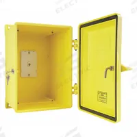 HUBBELL GAI-TRONICS Weatherproof Phone Enclosure: Modular Jack/Keylock Door, Weatherproof, Yellow (MPN 255-003YLLD). Key specifications — Color: Yellow; For Use With: Wall Telephones; Features: Use Anywhere a Weatherproof Telephone is Needed; Manufacturer Part Number: 255-003YLLD; Brand: HUBBELL GAI-TRONICS; Mounting Location: Pole; Enclosure Rating: NEMA 4X; Lock Type: Key.