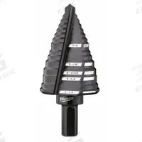 MILWAUKEE Step Drill Bit: 7/8" to 1-3/8", Black Oxide HSS, 3-Flats Shank (MPN 48-89-9212). Key specifications — attr1234936: Not Impact Rated.