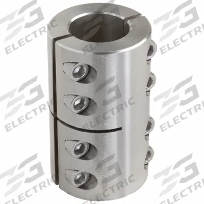 CLIMAX METAL PRODUCTS Rigid Shaft Coupling: 5/8 in Bore Dia 1, 1/2 in Bore Dia 2, Round - Two-Piece Rigid Shaft Couplings