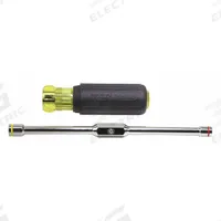 KLEIN TOOLS Hollow Round Shank Multi BitNut Driver: Straight, SAE, With Magnetized Tip, Straight (MPN 65064). Key specifications — attr1214485: Round; attr1214505: KLEIN TOOLS.