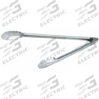 VOLLRATH Uncoated Scalloped Tongs: Stainless Steel Blade, 15 3/4 in Overall Lg, 24 ga Gauge, Silver (MPN 47116). Key specifications — Color: Silver; Brand: VOLLRATH; Coated Handle: No; NSF Certified: No.
