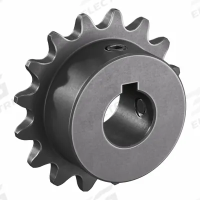 TSUBAKI Single Strand Sprocket: 35, For 3/8 in Chain Pitch, 5/8 in Bore Dia, 16 Teeth - Size 35 Fixed-Bore Roller Chain Sprockets