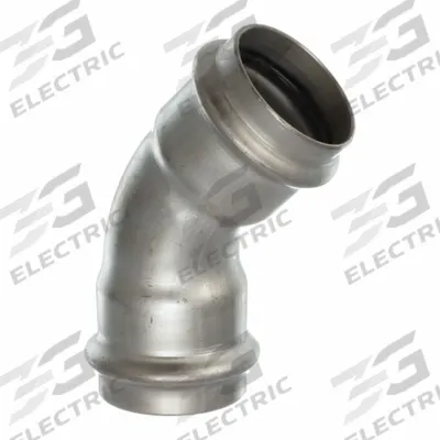 VIEGA PROPRESS Crimp Elbow Fitting: 1 1/2 in CTS x 1 1/2 in CTS Size, 45° Elbow - Potable Water Stainless Steel Press Tube Fittings