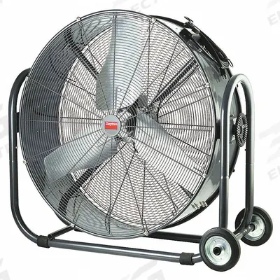 Dayton Portable Fan: 36 in Blade Dia, 120V AC, Mobile, 1/2 hp, Direct Drive - Standard Industrial Floor Fans