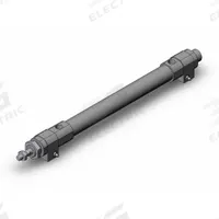 SMC Round Body Cylinder: 25 mm Bore, 200 mm Stroke, Non-Repairable, Aluminum, Basic Mounting, Adj (MPN RHCB25-200). Key specifications — attr1122958: Rotating Rod; attr942235: Carbon Steel; attr942202: SMC; attr942209: Aluminum; attr942227: Basic; attr942243: RHC.