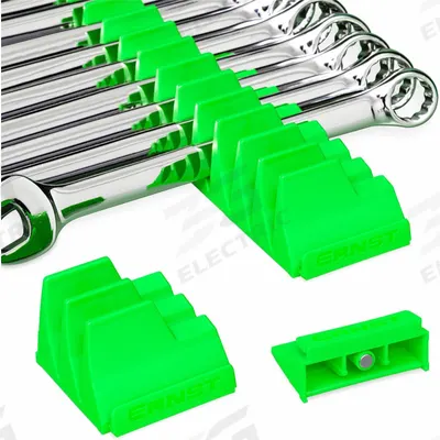 ERNST MANUFACTURING Modular Wrench Organizer for Drawer: Green, 2 1/4 in Overall Wd - Wrench Rolls & Racks