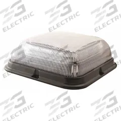 ECCO Beacon Light: Flashing Beacon, Amber/White, 6 1/2 in Overall Wd, 2 3/16 in Overall Ht, LED (MPN EB7180CA). Key specifications — Operating Voltage: 12-24V DC; Number of Flash Patterns: 8; Includes: Gasket; Electrical Connection: Blunt Cut Wires; Mount Type: Bolt; Brand: ECCO; Shape: Square; Lighting SAE Class Rating: SAE Class 1.