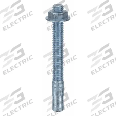 MKT FASTENING Wedge Anchor: 3 3/4 in Overall Lg, 3/8 in Dia, 3/8"-16 Thread Size, Steel - Steel Wedge Anchors