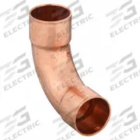 NIBCO Sweat Fitting Elbow: 1 in CTS x 1 in CTS, Cup x FTG, Wrot Copper (MPN 607LT 1)
