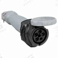 HUBBELL Pin and Sleeve Connector: Black, 347/600V AC, Three Phase, 100 A, 4 Pole, 5 Wire (MPN HBLS5100C5W). Key specifications — Brand: HUBBELL.