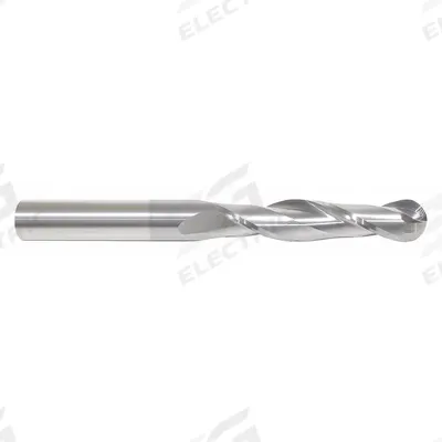 APPROVED VENDOR Ball End Mill: Carbide, TiCN Coated, 2 Flute, 1/2" Mill Dia, 2" LOC - General Purpose Carbide Ball End Mills