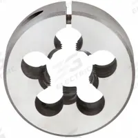 CLE-LINE Round Threading Die: M12x1.75 Metric, 1 in OD, Adj, High Speed Steel (MPN C65833)