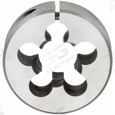 CLE-LINE Round Threading Die: M12x1.75 Metric, 1 in OD, Adj, High Speed Steel (MPN C65833) - Adjustable Round Threading Dies