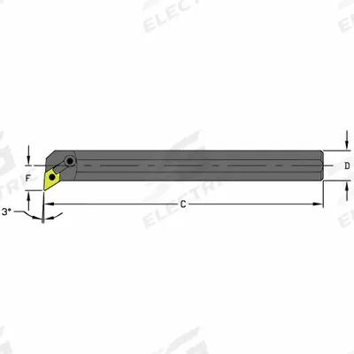 ULTRA-DEX USA Indexable Boring Bar: S12R MDUNL3 (MPN 957-000-363) - Indexable Boring Bars
