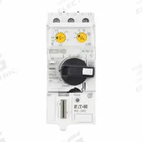 EATON Manual Motor Protector: Non-Reversing, 3 Poles, 12 A, Electronic Protection, Selector Switch (MPN XTPE012BCS). Key specifications — Maximum Voltage Rating: 600V AC; Brand: EATON; Thermal Units Required: None (Not Applicable to Electronic Overloads); Frame Size (Width): 45mm (B Frame).