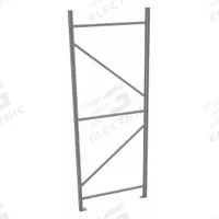 TENNSCO Bulk Storage Upright Frame: 96 in Overall Ht, 14 ga, 17,000 lb Load Capacity, Zinc-Plated (MPN BUF-3696). Key specifications — Overall Depth: 36 in; Color: Gray; Finish: Zinc-Plated; Brand: TENNSCO.