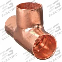 NIBCO Sweat Fitting Tee: 3/4 in CTS x 3/4 in Pipe x 3/4 in CTS, Cup x FTG x Cup, Wrot Copper (MPN 6112-3/4)