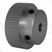 DAYTON Timing Pulley: Modified Curvilinear, Fixed, For GT Timing Belt Section, For 9 mm Belt Wd (MPN 60-2P09M6A6). Key specifications — Brand: DAYTON; Finish: Clear Anodized; For Belt Series: Powerhouse®.