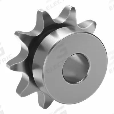 TSUBAKI Single Strand Sprocket: One-Sided Hub, For Single Strands, 50, 10 Teeth - Size 50 Plain-Bore Roller Chain Sprockets