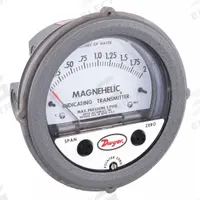 DWYER Indicating Differential Transmitter: Dial, 0 in wc to 2 in wc, Screw Terminals, 5.5 in Dia (MPN 605-2). Key specifications — Brand: DWYER; Display Type: Dial; Accuracy: ±0.5% (Electrical); ±2% (Mechanical); Manufacturer Part Number: 605-2; Series: Magnehelic 605; Process Connection Gender: Female; Process Connection Type: NPT.