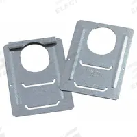 B-LINE BY EATON Support Bracket: Galvanized Steel, Silver, 1 in Overall Dp, 1 in Overall Wd (MPN BB12). Key specifications — Brand: B-LINE BY EATON; Accessory Type: Box Support Bracket; Color: Silver; Material: Galvanized Steel.