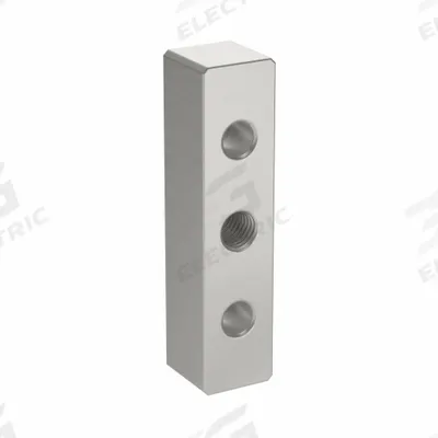 80/20 Base Plate: 40 Series, Aluminum, 19 mm x 19 mm x 80 mm, Drop-In, Double - Base Plates for Threaded-Stem Feet & Casters